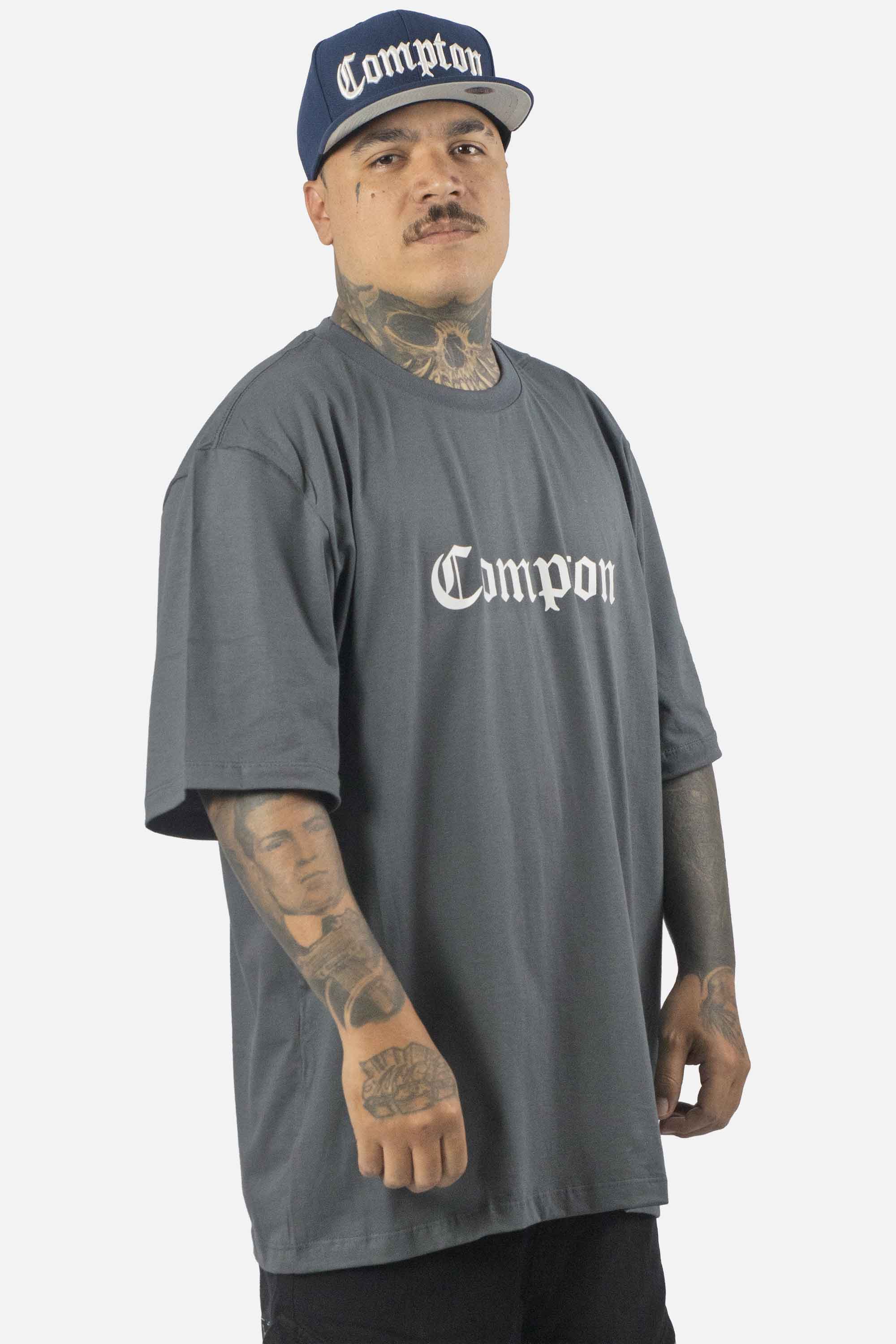 Camiseta Compton Oversized Classic Cinza