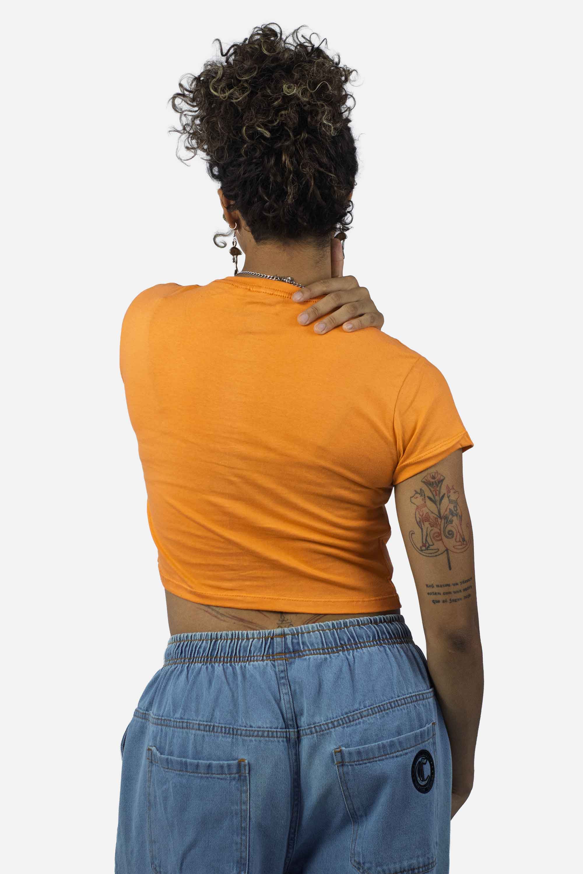 Cropped Compton Relevo 3D Laranja - COMPTON