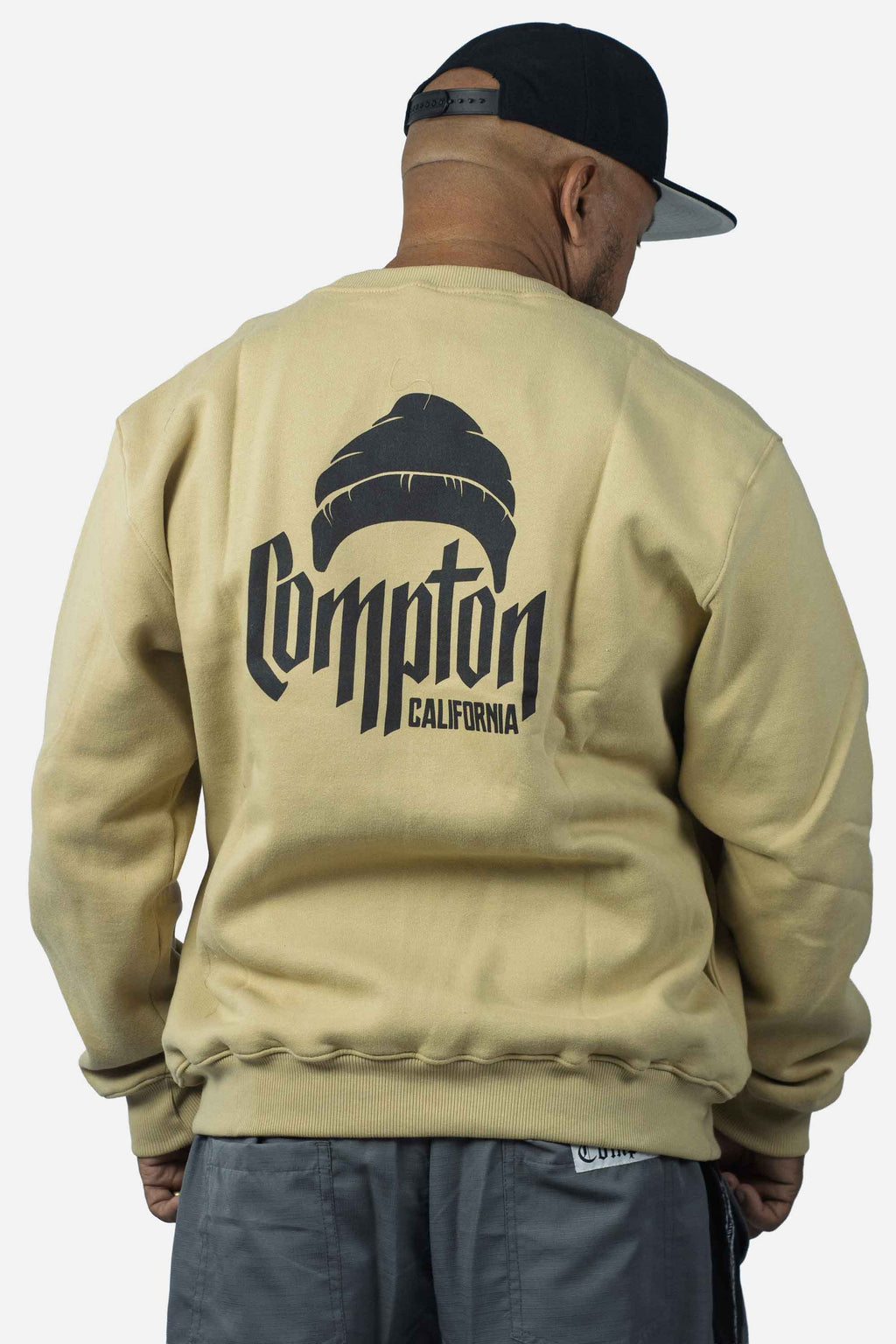 Moletom Compton Careca Gorro Caqui