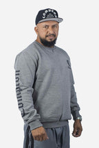 Moletom Compton Careca Logo Cinza