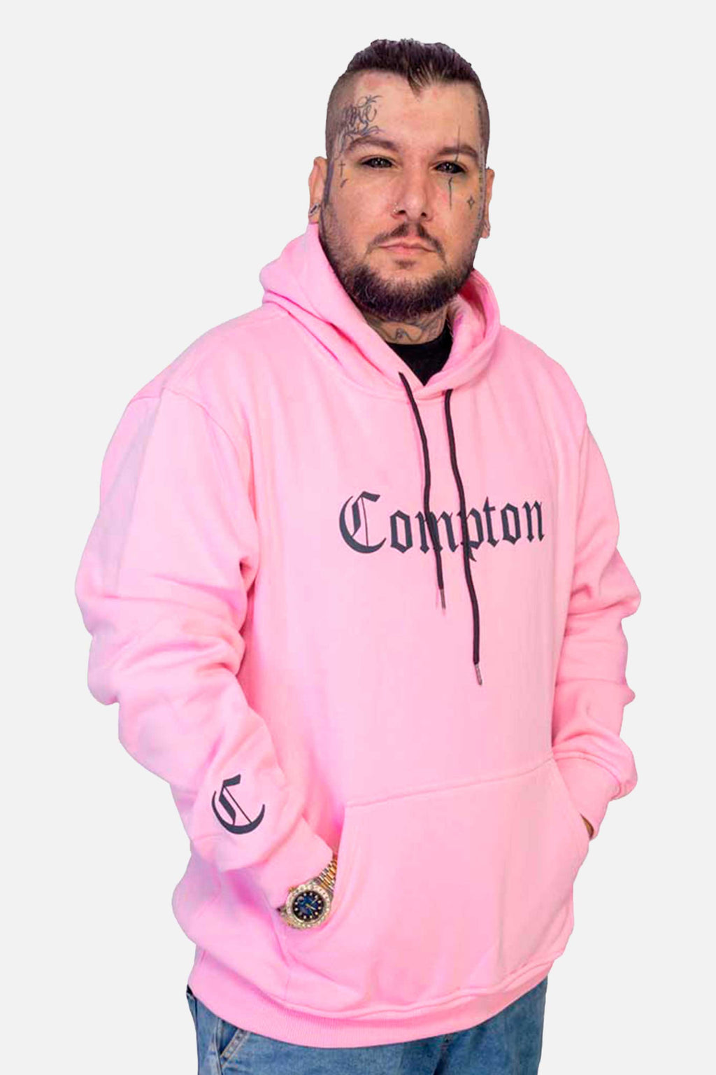Moletom Compton Canguru Classic Rosa