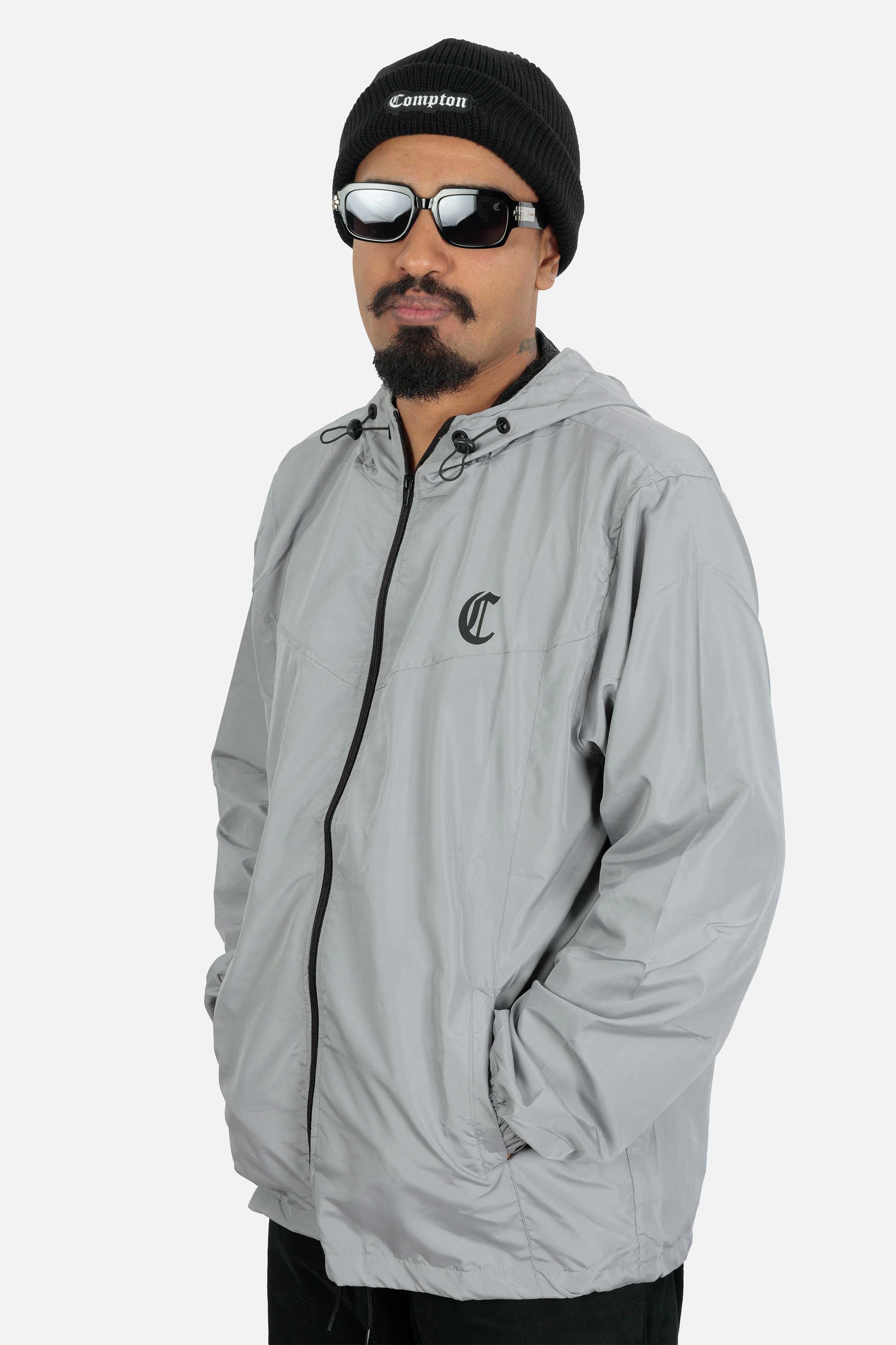 Jaqueta Compton Corta Vento Sport Cinza