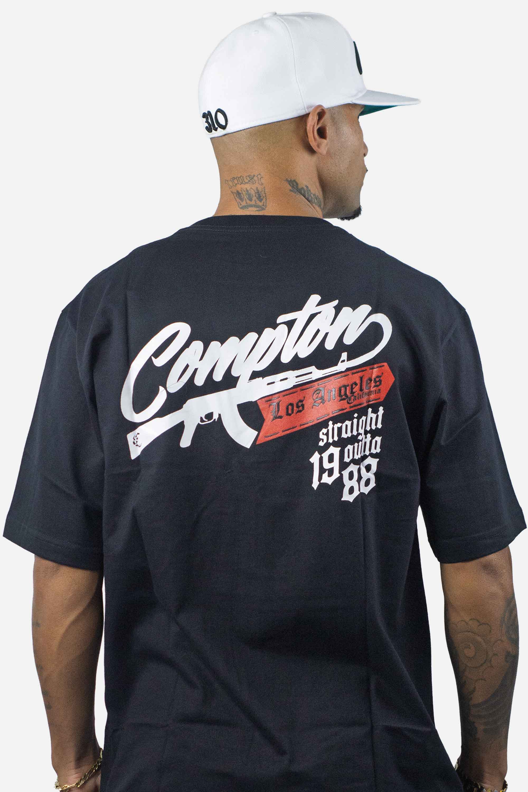 Camiseta Compton Oversized Bullet Preta