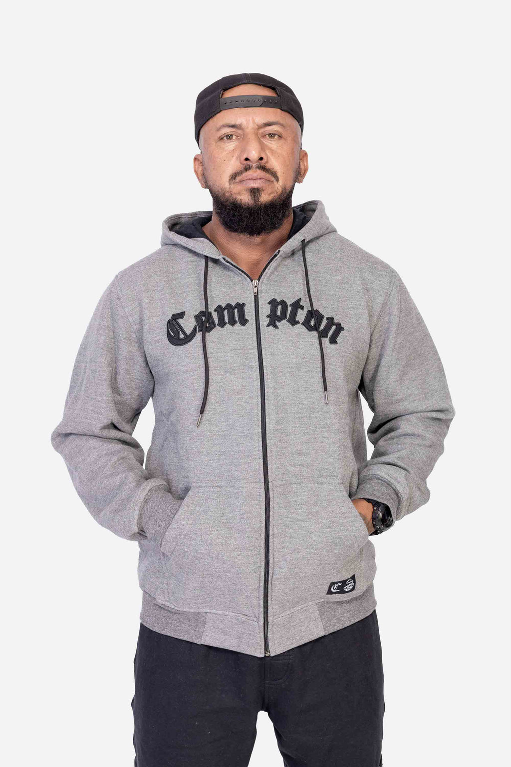 Moletom Compton Canguru Layers Cinza