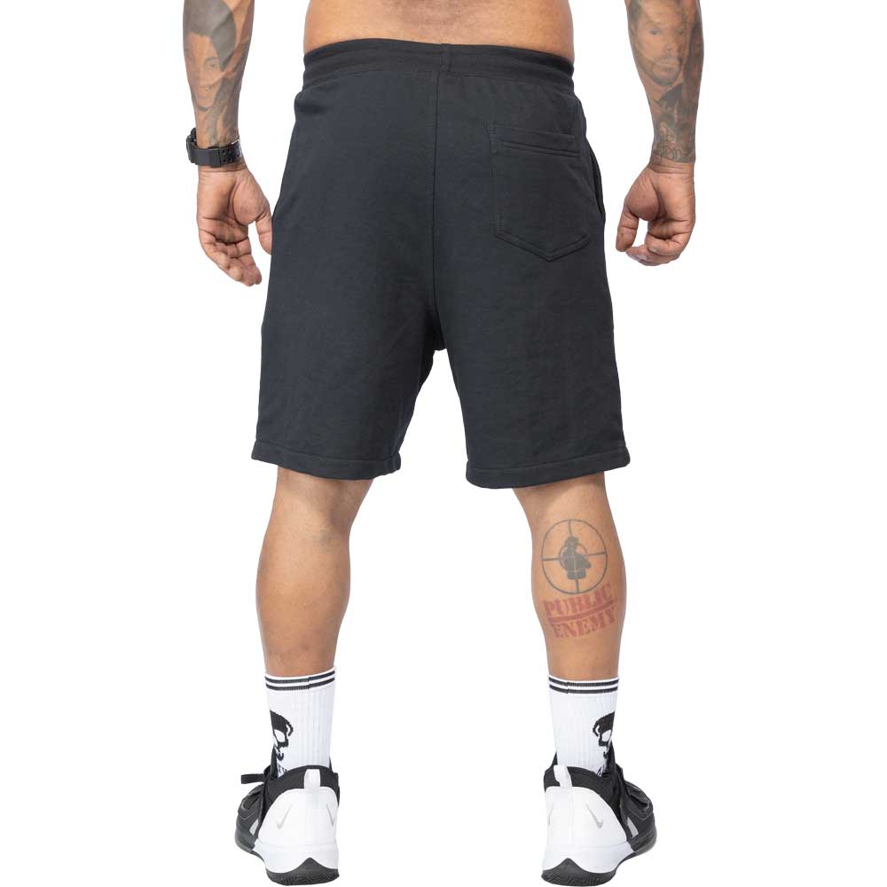 Bermuda Compton Moletinho Letter Bordada Preto