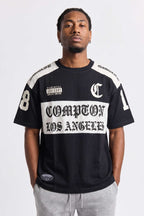 Camiseta Oversized Compton Gang Life - Preta