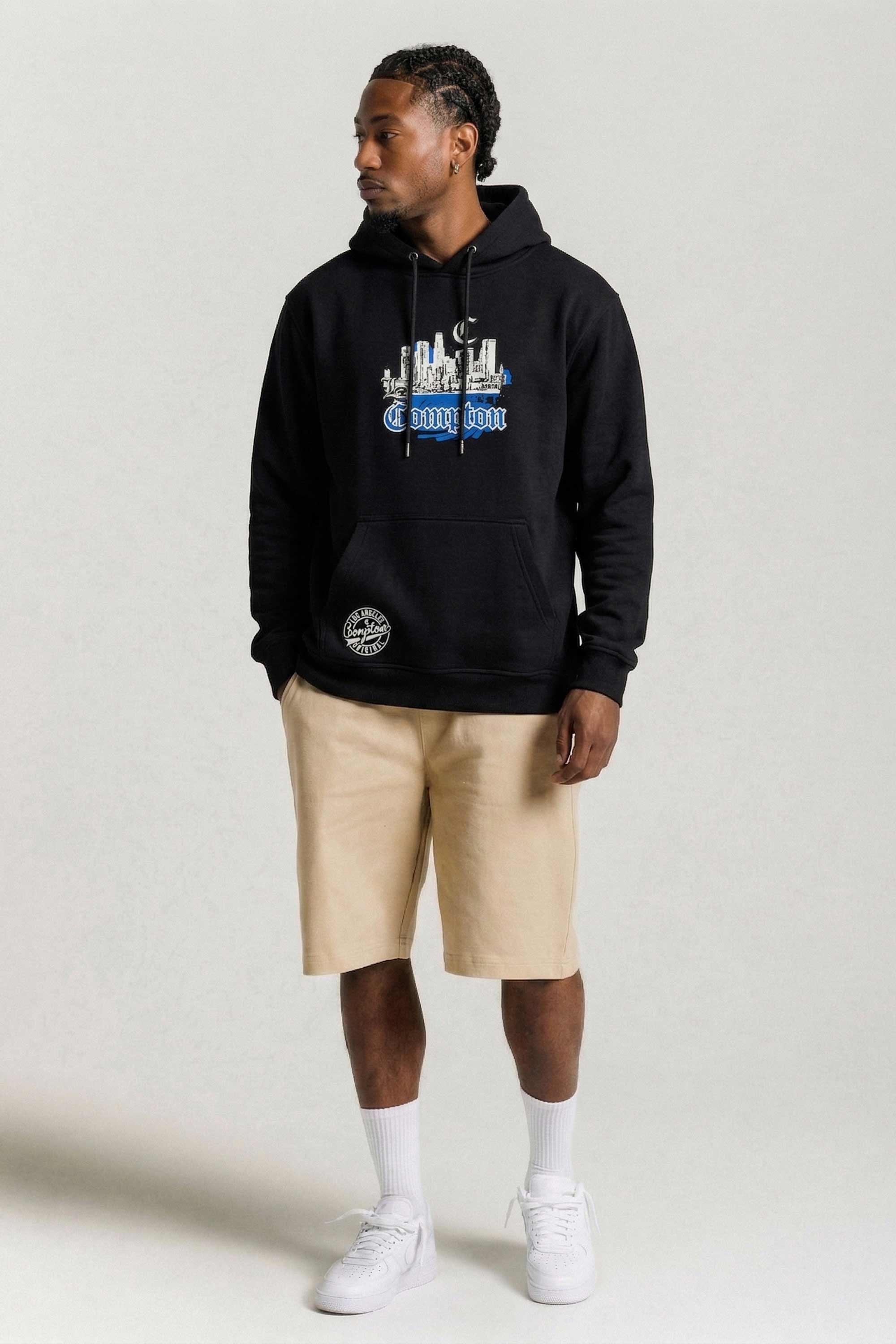 Moletom Compton Canguru CityScape Preto