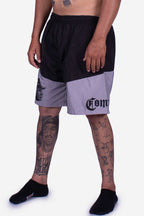 Bermuda Compton Tactel Gangsta Woodcut Preto/Cinza