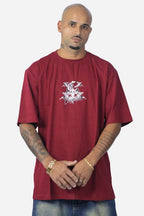 Camiseta Compton Oversized Thug Angel Vinho