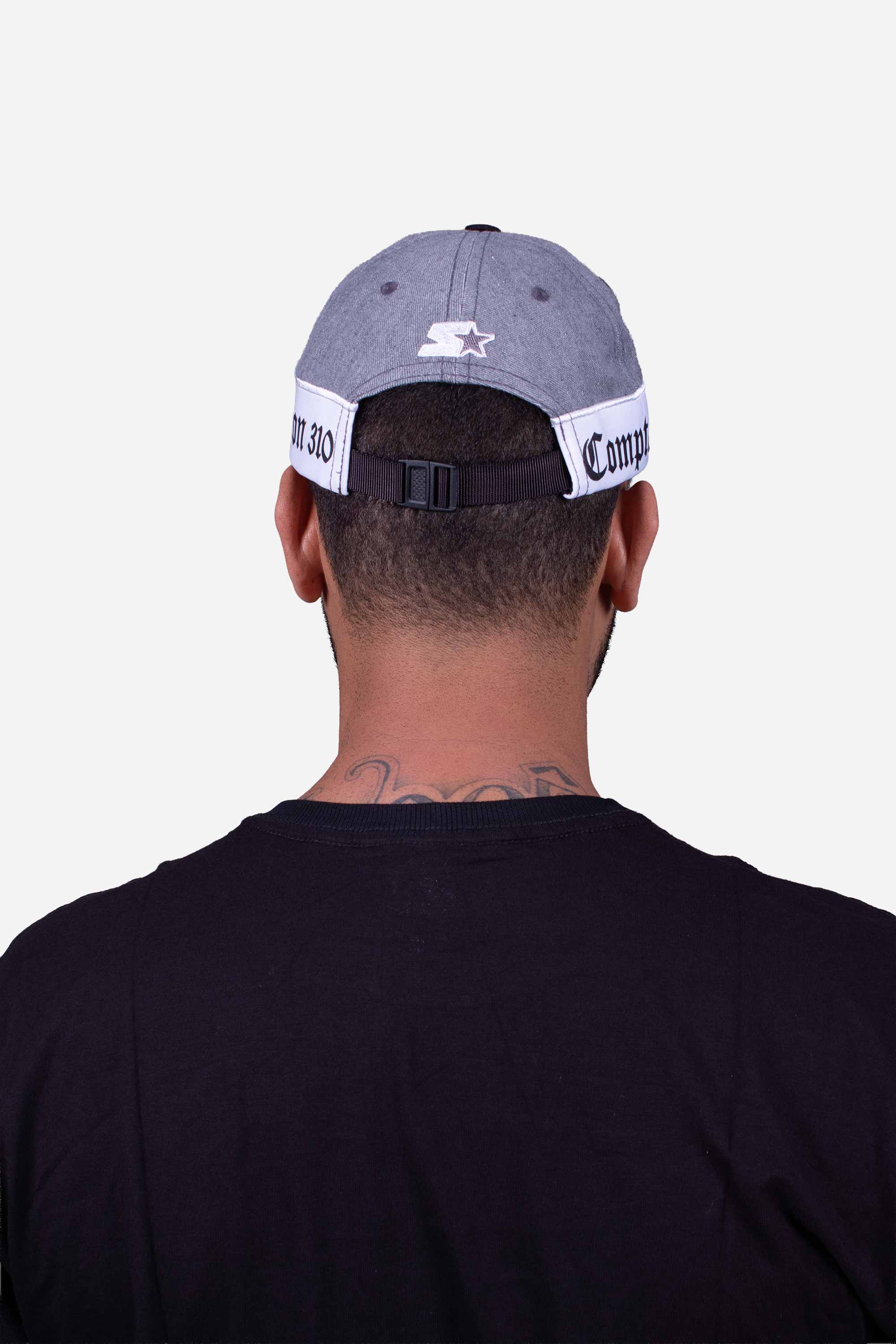 Boné Five Panel Collab Starter X Compton Desestruturado Cinza