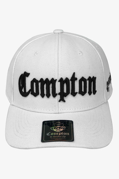 Boné Compton Aba Curva Snapback Classic Branco