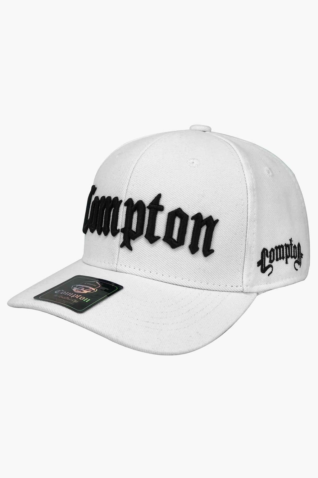 Boné Compton Aba Curva Snapback Classic Branco