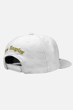 Boné Compton Aba Reta Snapback L.A Recorte Laser Branco