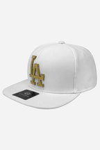 Boné Compton Aba Reta Snapback L.A Recorte Laser Branco