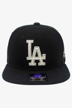 Boné Compton Aba Reta Snapback LA Recorte a Laser Preto
