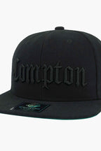 Boné Compton Aba Reta Snapback Classic All Black