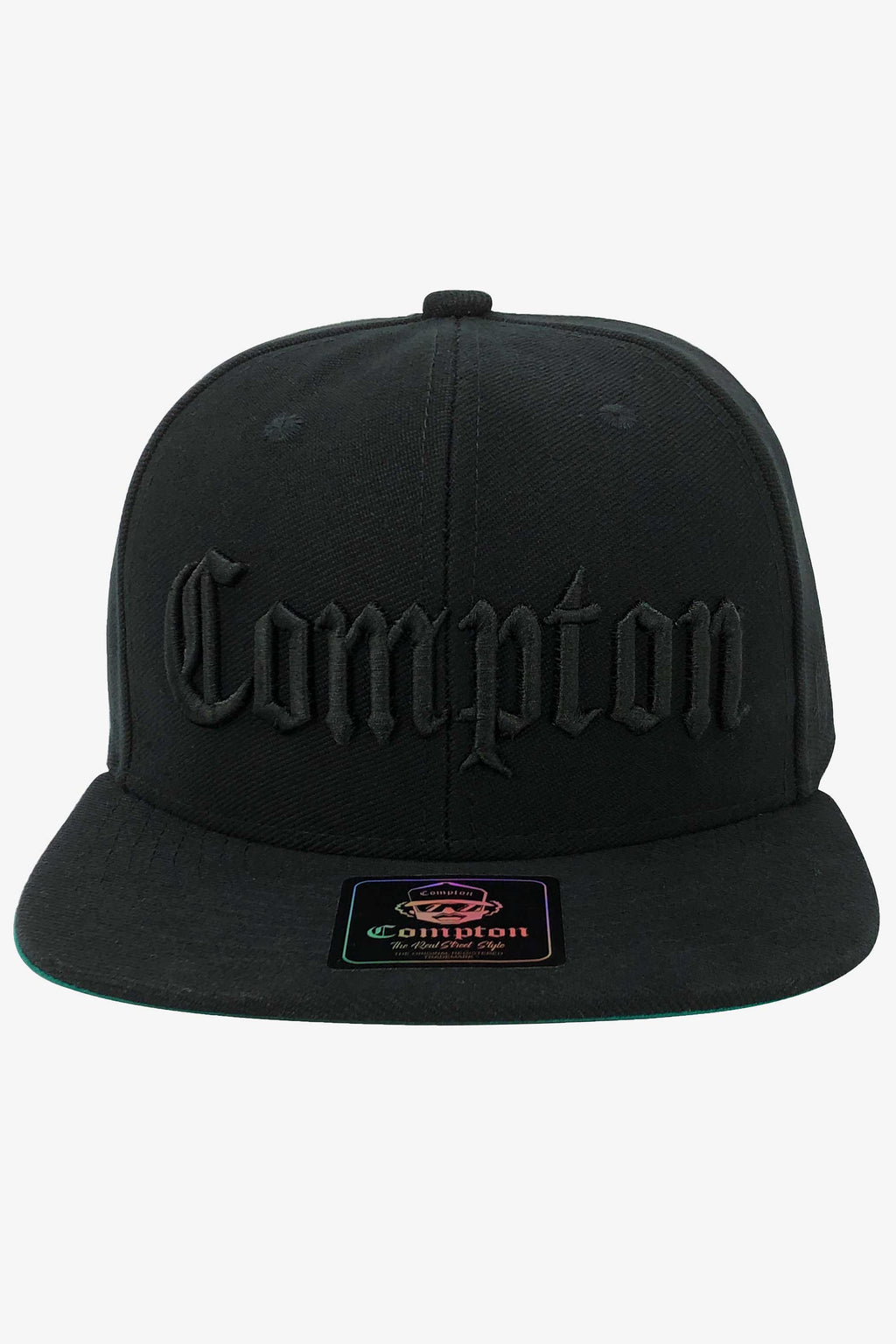 Boné Compton Aba Reta Snapback Classic All Black