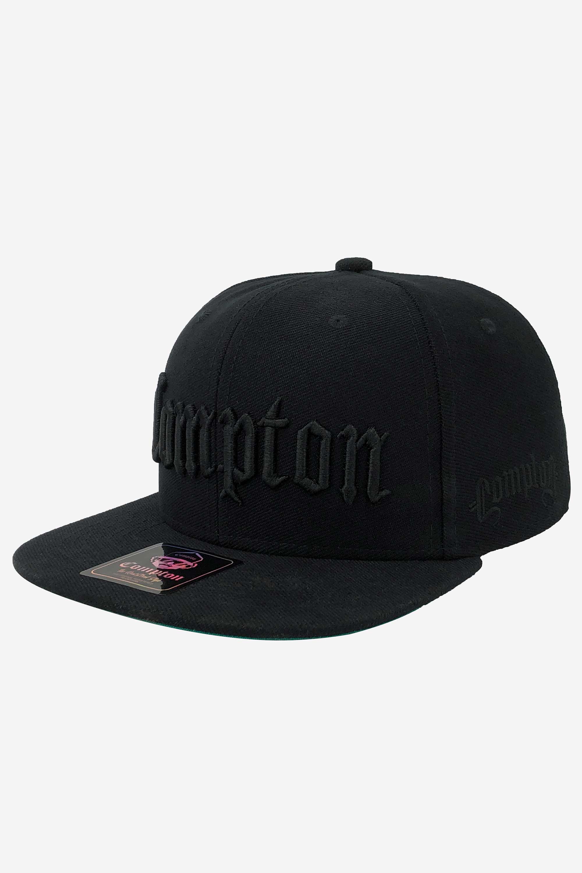 Boné Compton Aba Reta Snapback Classic All Black