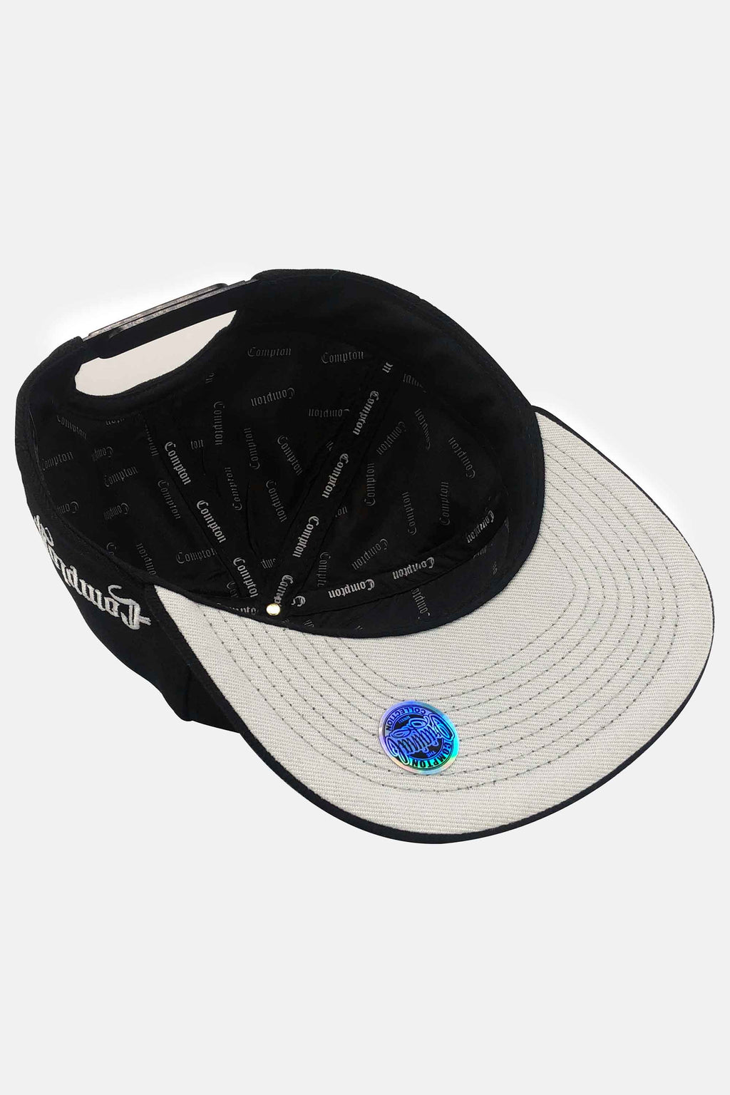 Boné Compton Aba Reta Snapback Born And Raised Preto