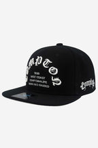 Boné Compton Aba Reta Snapback Born And Raised Preto