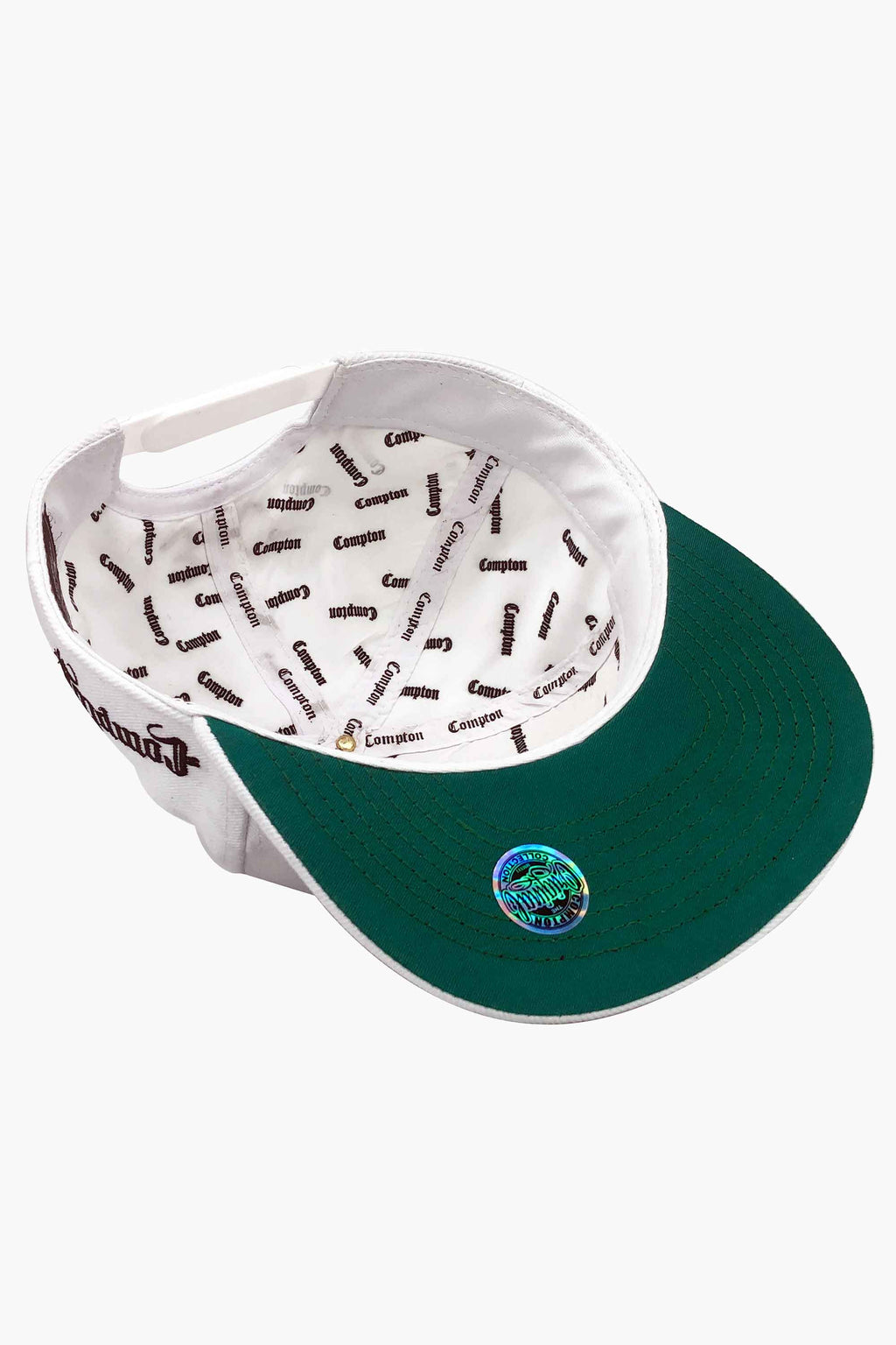 Boné Compton Aba Reta Snapback Classic Branco