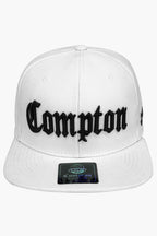Boné Compton Aba Reta Snapback Classic Branco