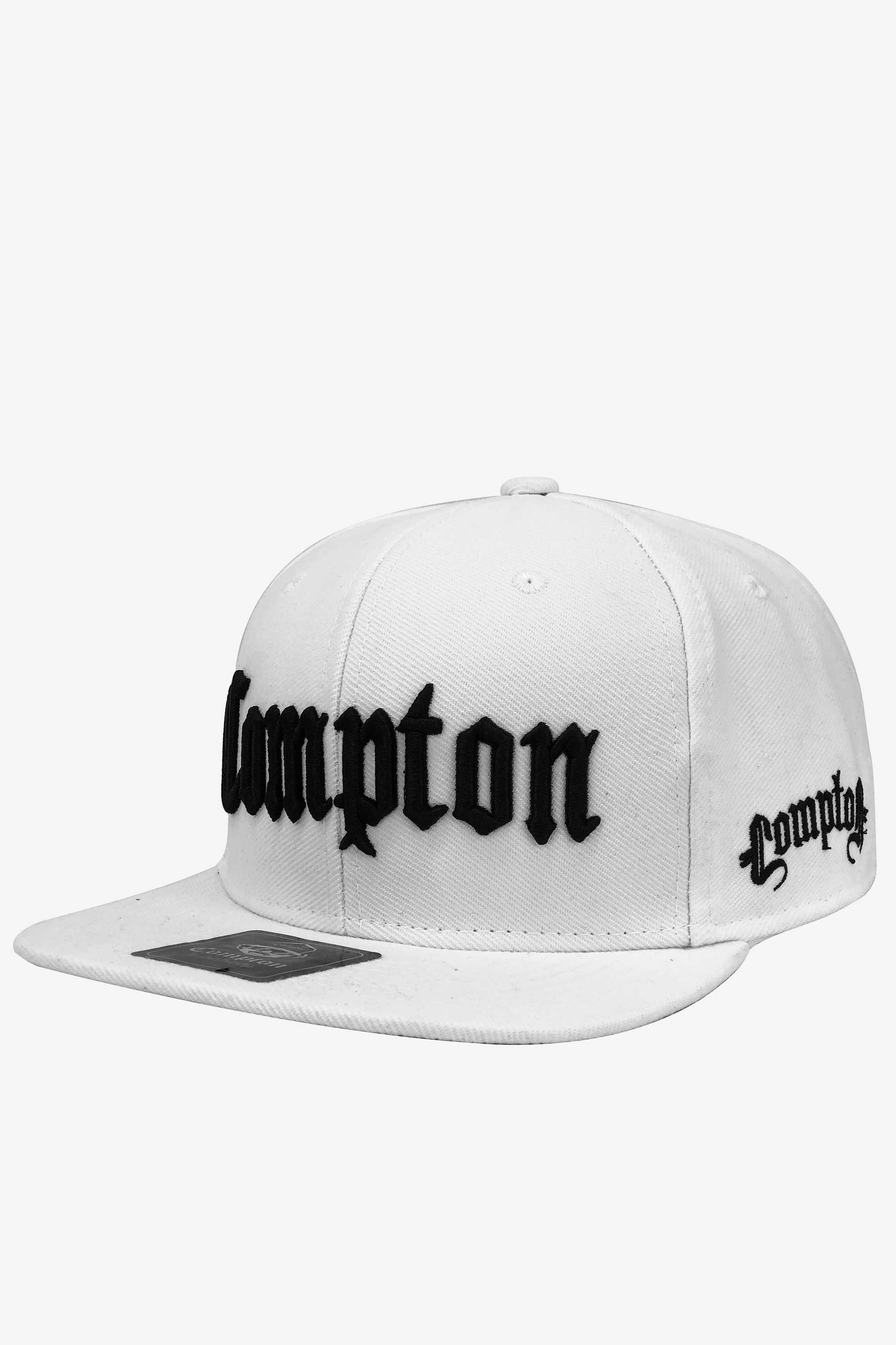 Boné Compton Aba Reta Snapback Classic Branco