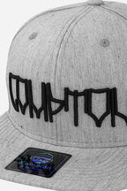 Boné Compton Aba Reta Snapback Graphite Pixo Cinza