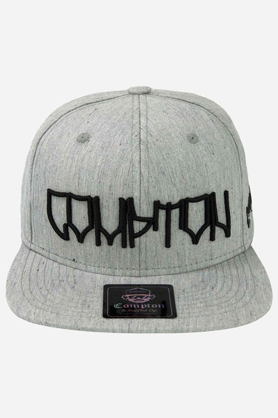 Boné Compton Aba Reta Snapback Graphite Pixo Cinza