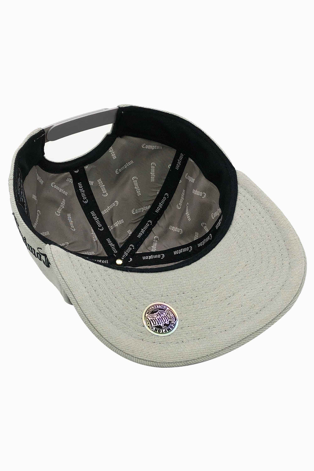 Boné Compton Aba Reta Snapback Urban Cinza