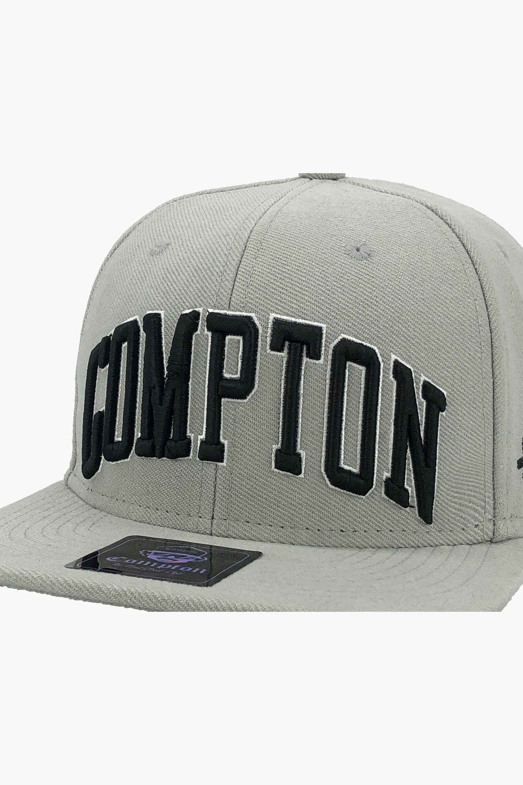 Boné Compton Aba Reta Snapback Urban Cinza
