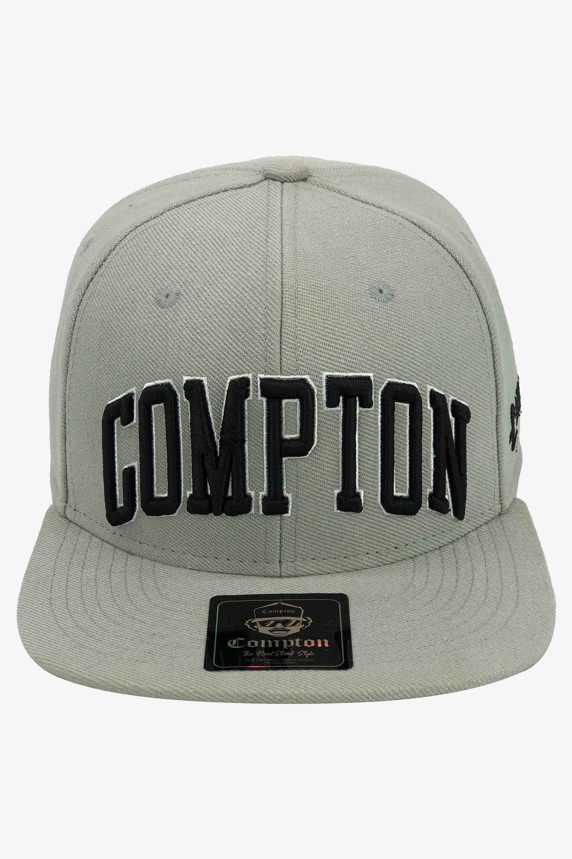 Boné Compton Aba Reta Snapback Urban Cinza