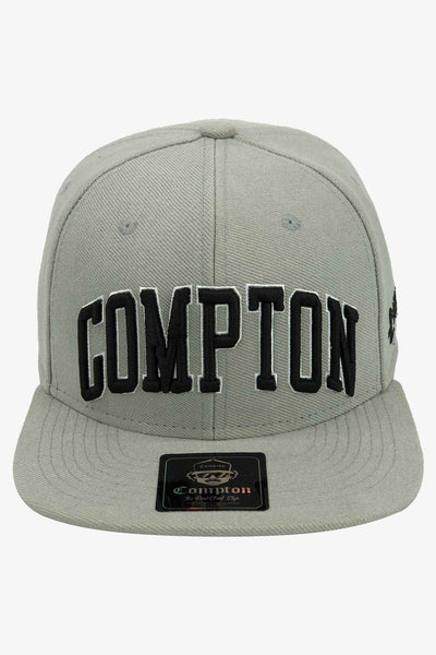 Boné Compton Aba Reta Snapback Urban Cinza
