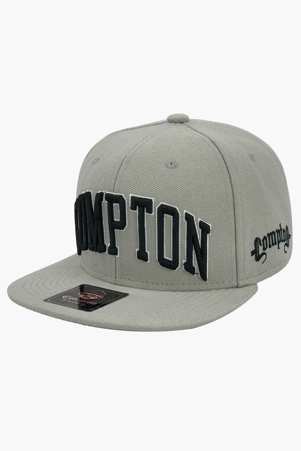 Boné Compton Aba Reta Snapback Urban Cinza