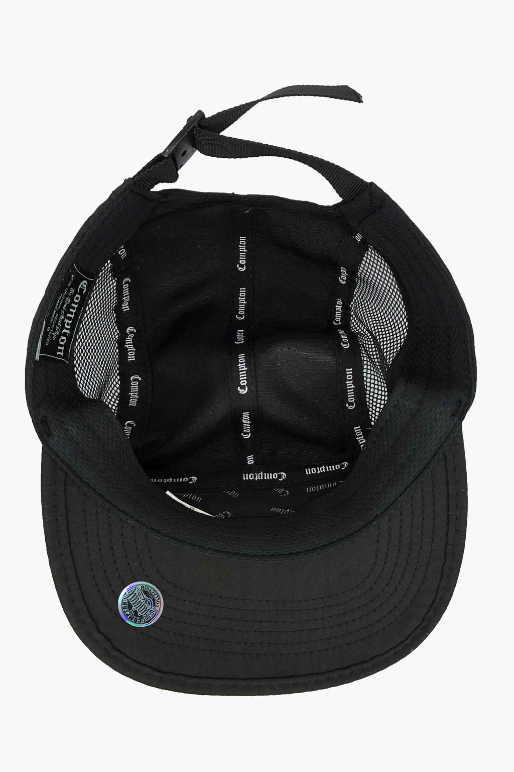 Boné Compton Five Panel Strapback Classic Preto