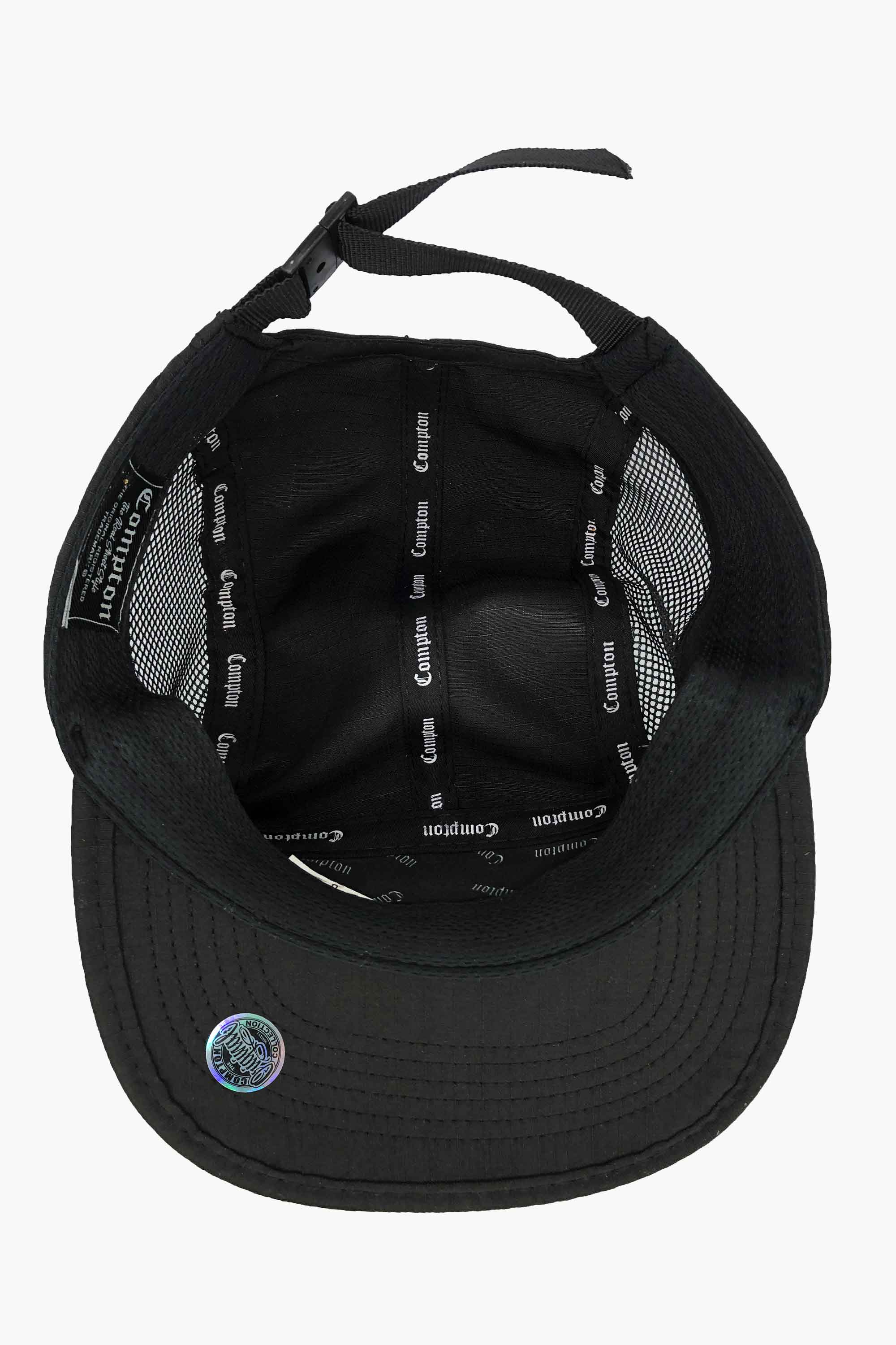 Boné Compton Five Panel Strapback Classic Preto