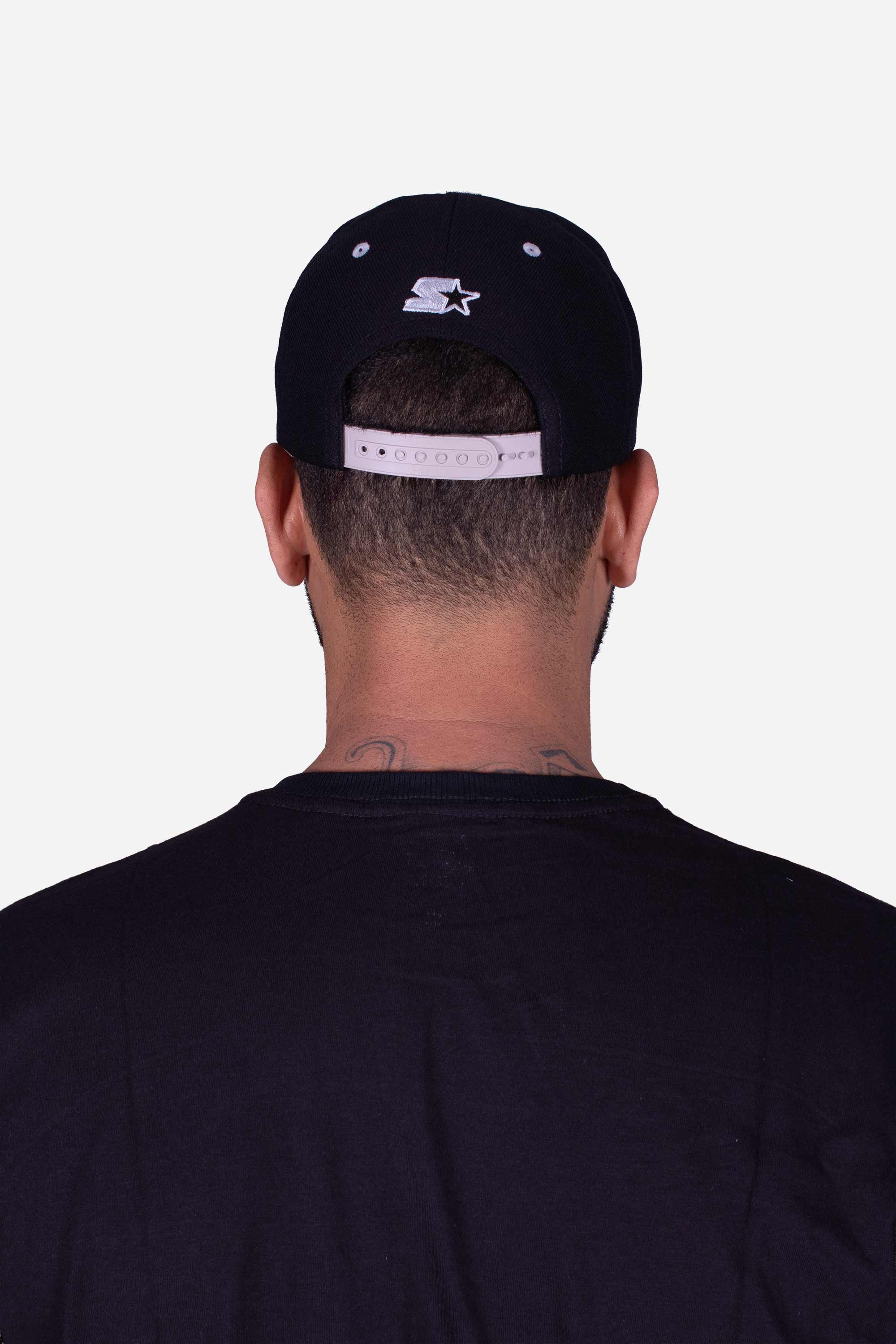 Boné Aba Reta Collab Starter X Compton Basic Preto Cinza