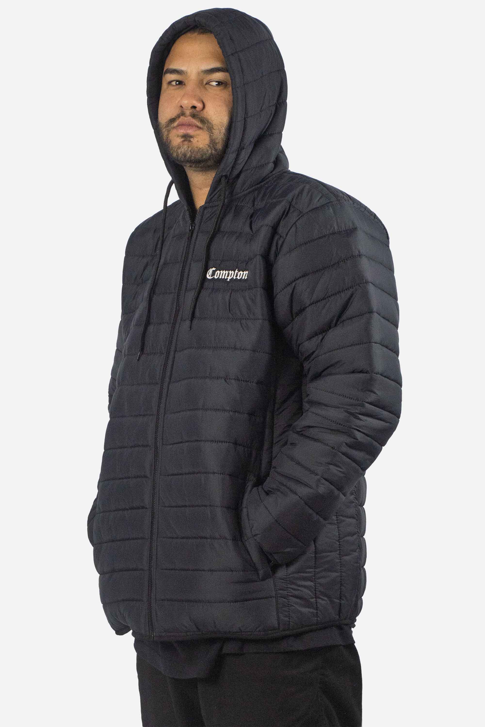 Jaqueta Compton Bobojaco Matelado Bordado Preto