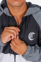 Jaqueta Compton Corta Vento Logo Refletivo Cinza