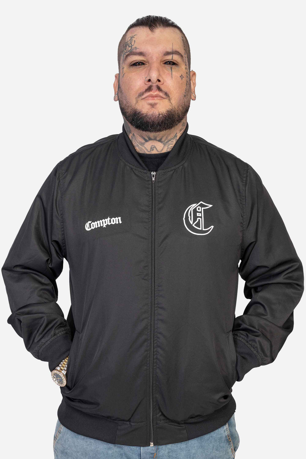 Jaqueta Compton College High Preto