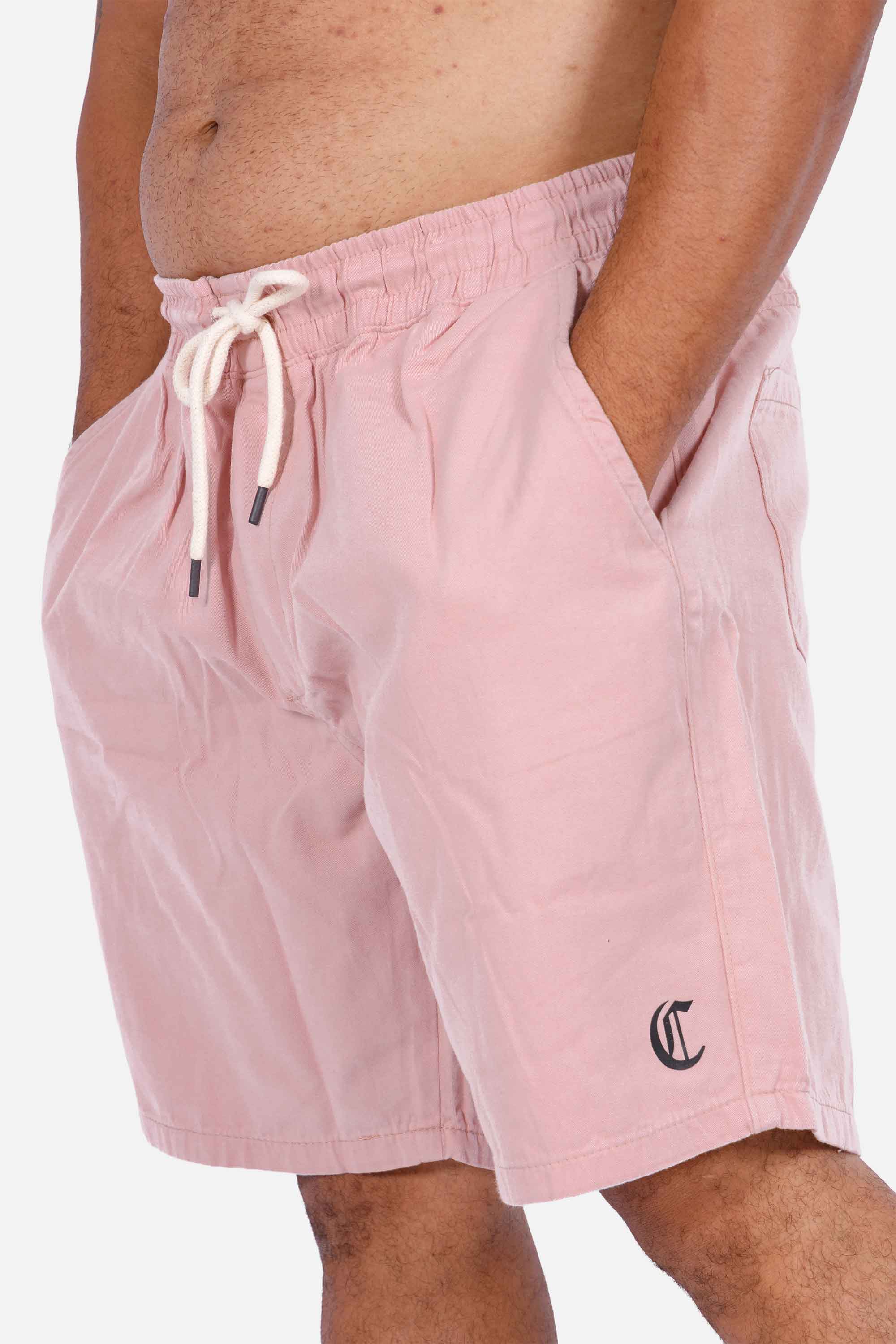 Bermuda Sarja Compton Curta Rosa