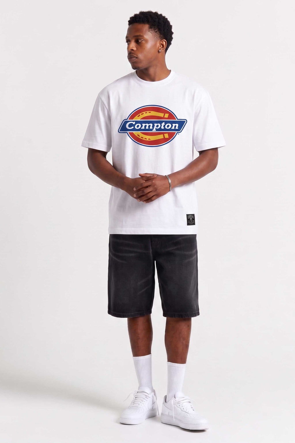 Camiseta Compton Manga Curta Hardwork Branca