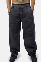 Calça Jeans Compton Balão Marmorizada