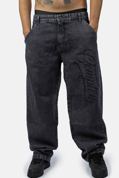 Calça Jeans Compton Balão Marmorizada