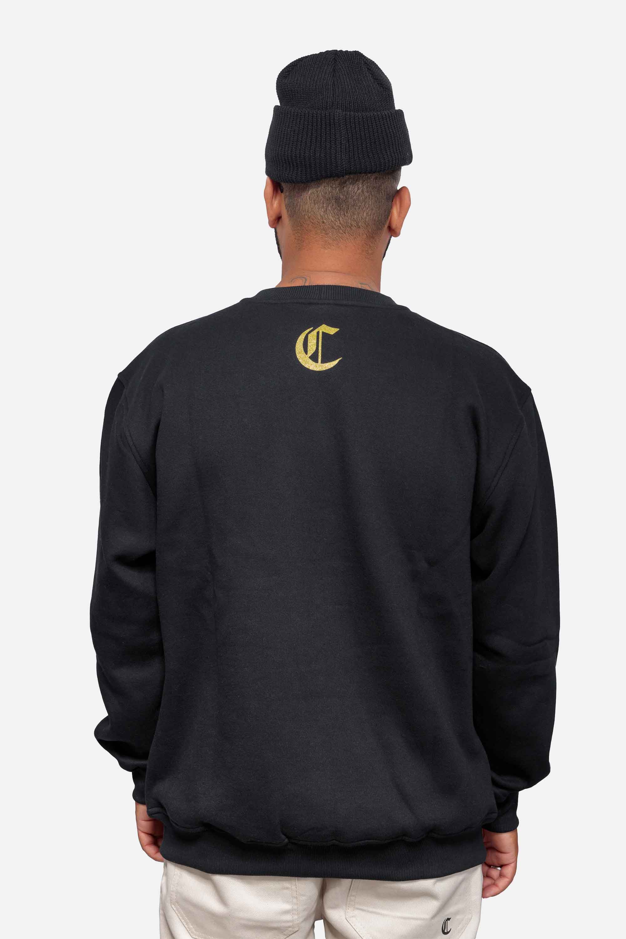 Moletom Compton Careca Champion Ring Preto