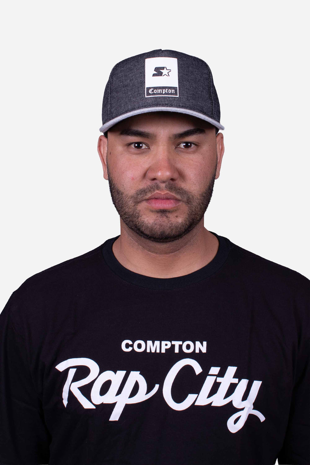 Boné Aba Curva Collab Starter X Compton Click Ninety9 Cinza