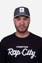 Boné Aba Curva Collab Starter X Compton Click Ninety9 Cinza