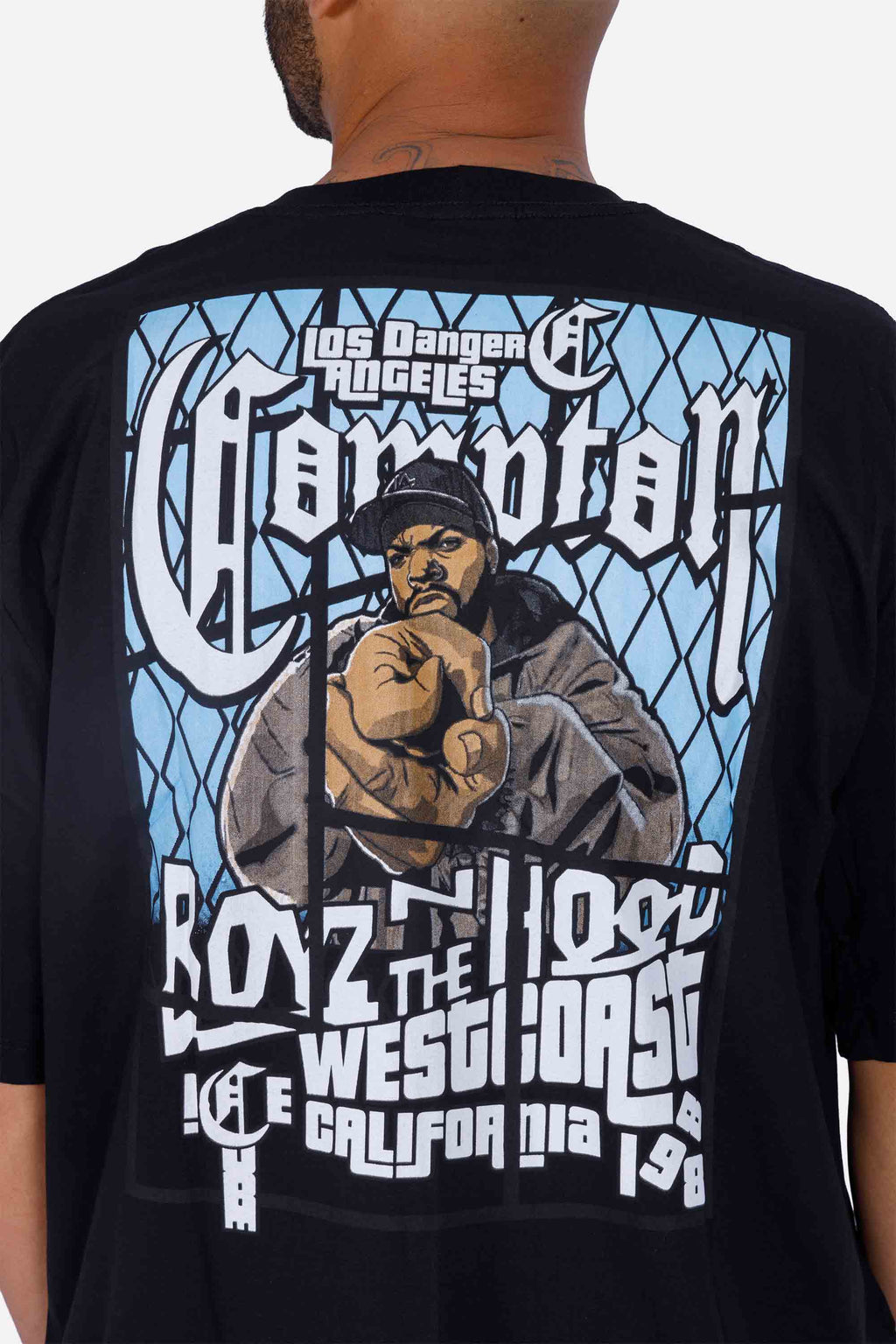 Camiseta Compton Oversized Boyz'N The Hood Preta