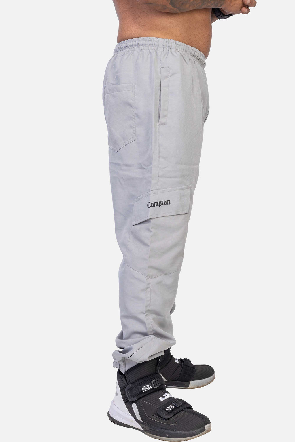 Calça Cargo Compton Ripstop Com Zíper Cinza