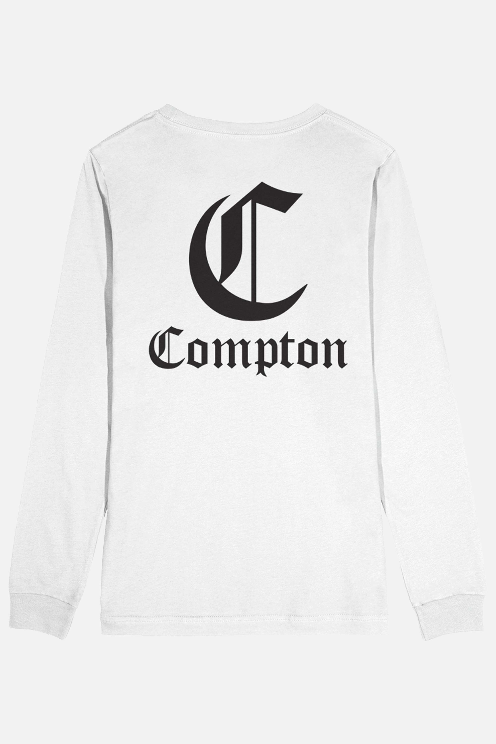 Camiseta Compton Manga Longa Logo Branca